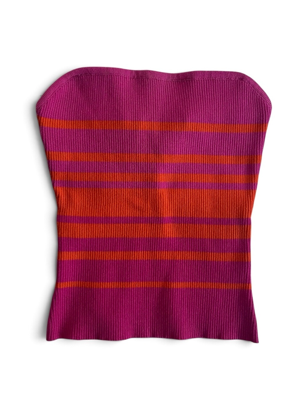 mustard seed Striped Tube Top in Fuchsia and Orange size small NWT
